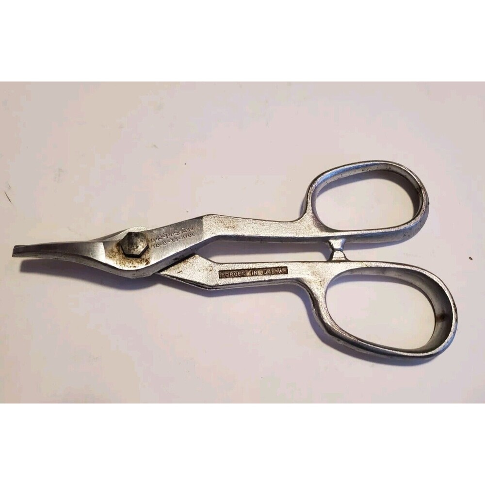 Vintage Artisan Duckbill Tin Snips Cutter Tool No. TO-8-13-4706  7" Long  USA